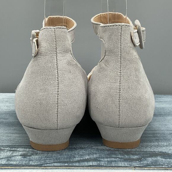 NEW DREAM PAIRS Women's Revona Low Wedge Flats Gray Size 6.5 - Picture 4 of 10